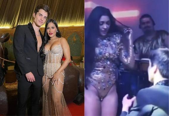 Ex-BBB Flay é pedida em casamento durante festa de aniversário