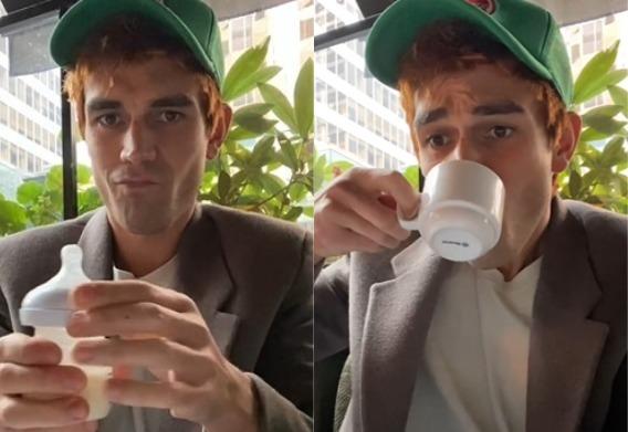 Ator de Riverdale, KJ Apa toma leite materno com café no stories