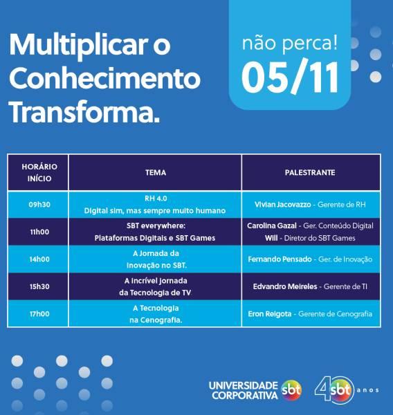 Arte com a programação do seminário