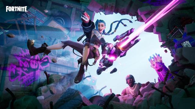 Imagem promocional de Jinx no Fortnite