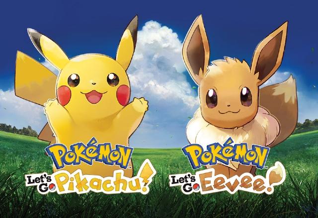 Imagem promocional de Pokémon Let's Go Pikachu e Eevee