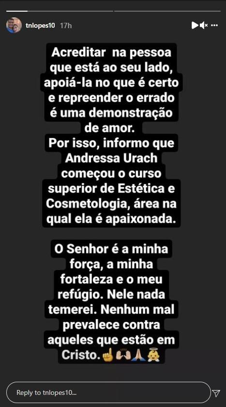 Stories de Thiago Lopes.