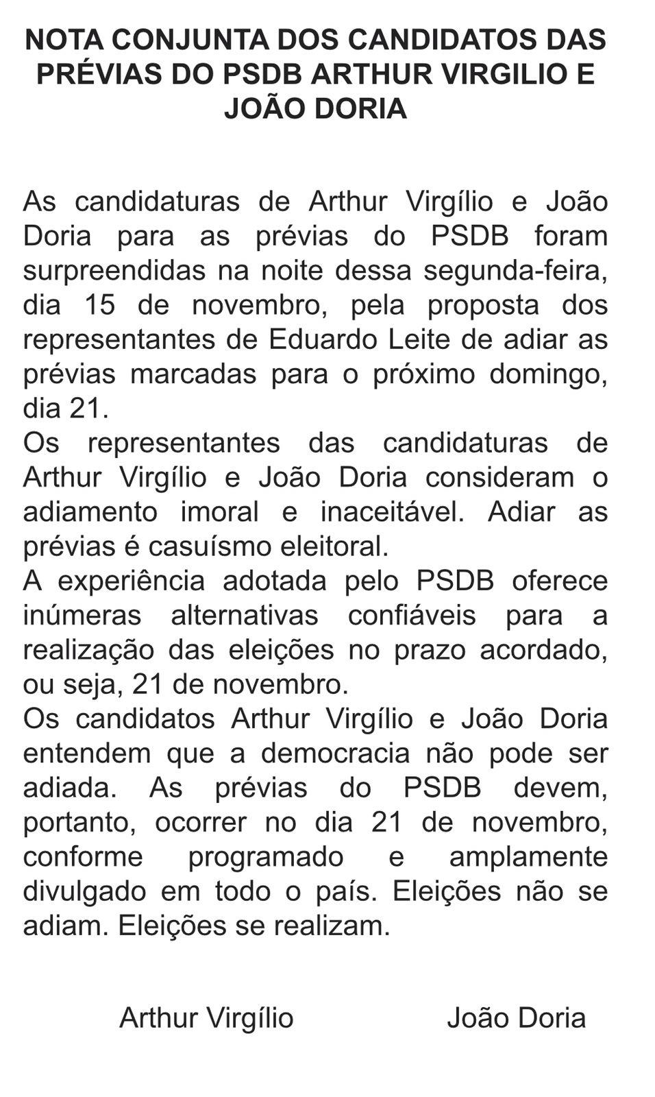 Reprodução/PSDB-SP