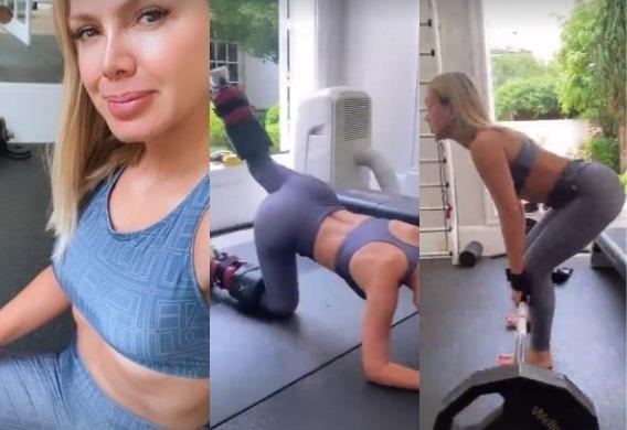 Eliana mostra série de exercícios nos stories do Instagra