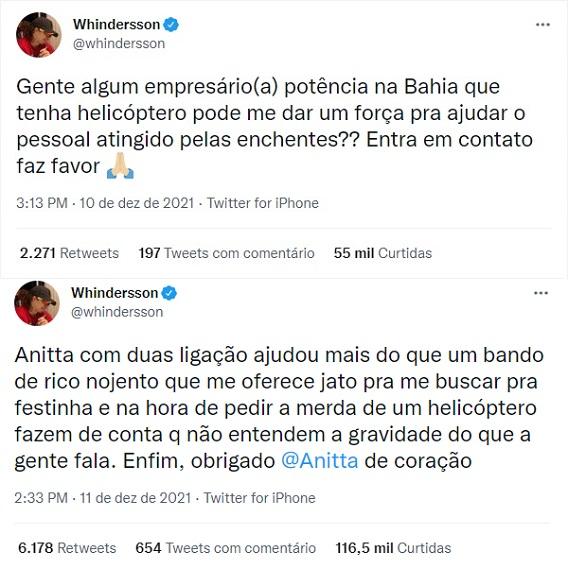 Whindersson faz desabafo após pedir ajuda de empresários e ser ignorado