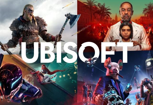 Montagem com imagens de diversos jogos da Ubisoft