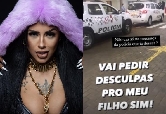 Foto de Fernanda Medrado à esquerda; Print dos stories da rapper à direita