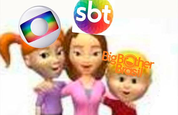 Globo, SBT e Big Brother Brasil unidos.