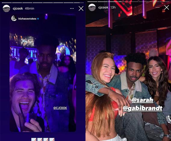 montagem com prints mostra gabi, chase, sarah e c.j