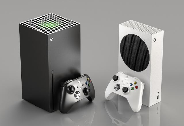 Imagem dos consoles Xbox Series X e S