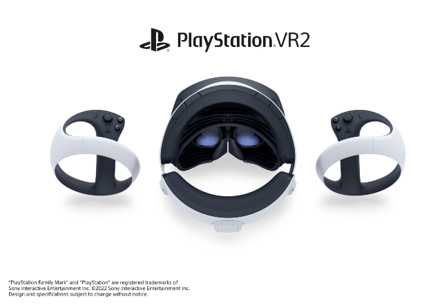 Imagem do PlayStation VR2 visto de trás