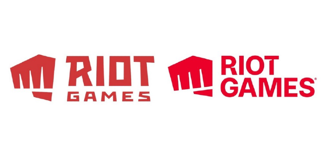 Comparação entre o logo atual da Riot Games e o que assumirá seu lugar a partir de agora