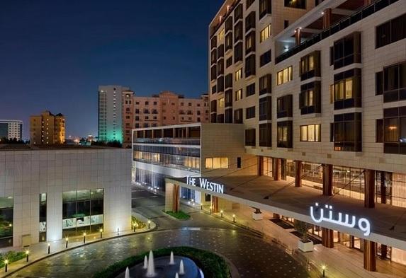 hospedagem será no luxuoso spa e resort Westin Doha Hotel & Spa
