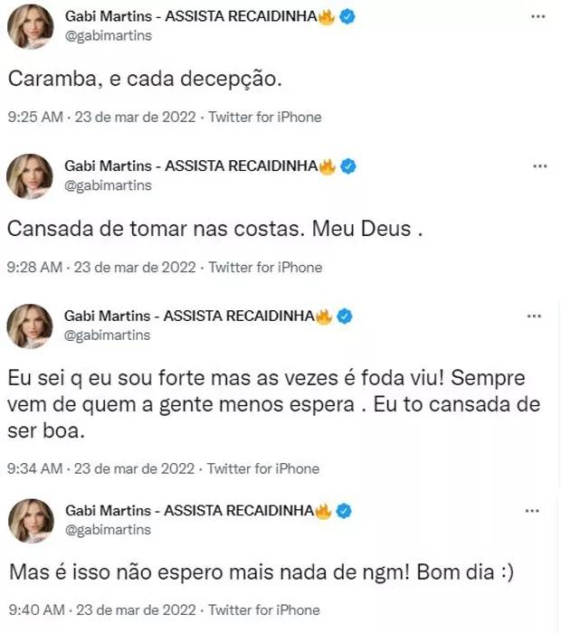 Gabi Martins fala sobre decepções no círculo social