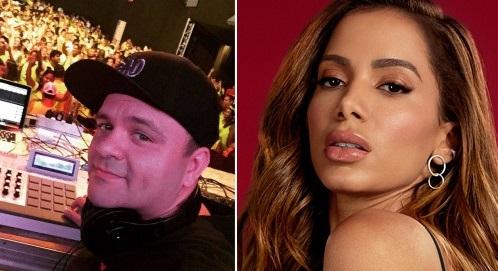 A montagem mostra Batutinha e Anitta, posando para a foto.