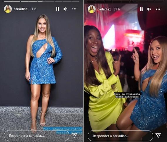 Carla Diaz mostra look para o show de Juliette