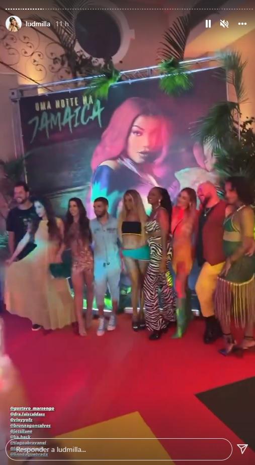 Elenco do BBB22 se reúne em festa de aniversário de Ludmilla