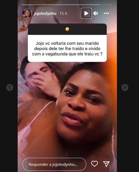 Print da caixinha de perguntas com Jojo Todynho