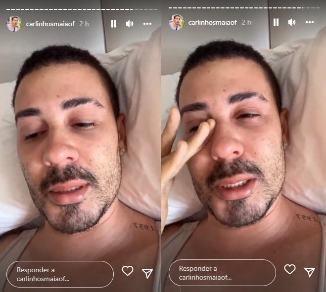 Carlinhos Maia falando com os seguidores nos stories do Instagram.