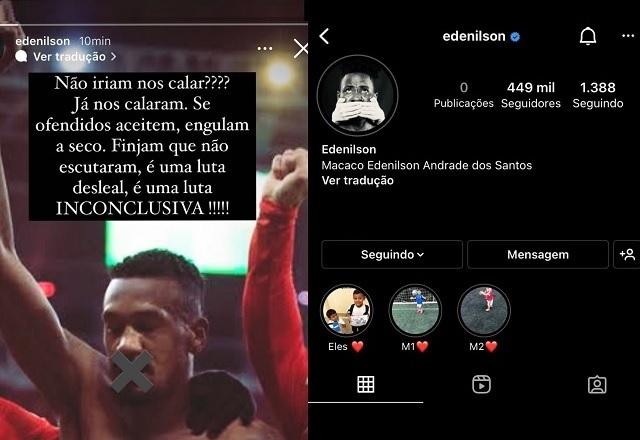 Edenilson protestou contra o resultado do laudo de leitura labial