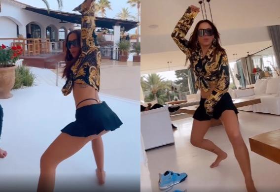 Na Europa, Anitta dança e requebra com look grifado de R$ 9,5 mil