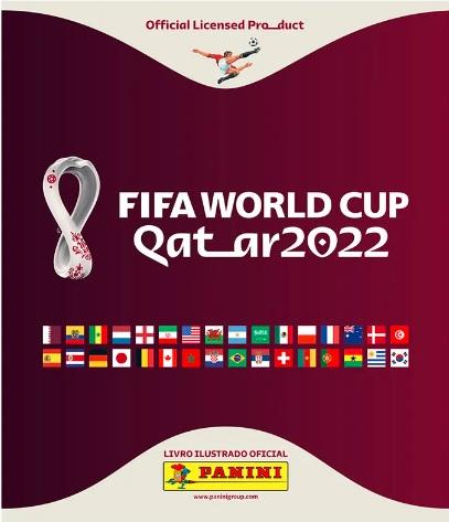 Foto da Capa do Álbum de figurinhas da Copa do Mundo do Catar 2022