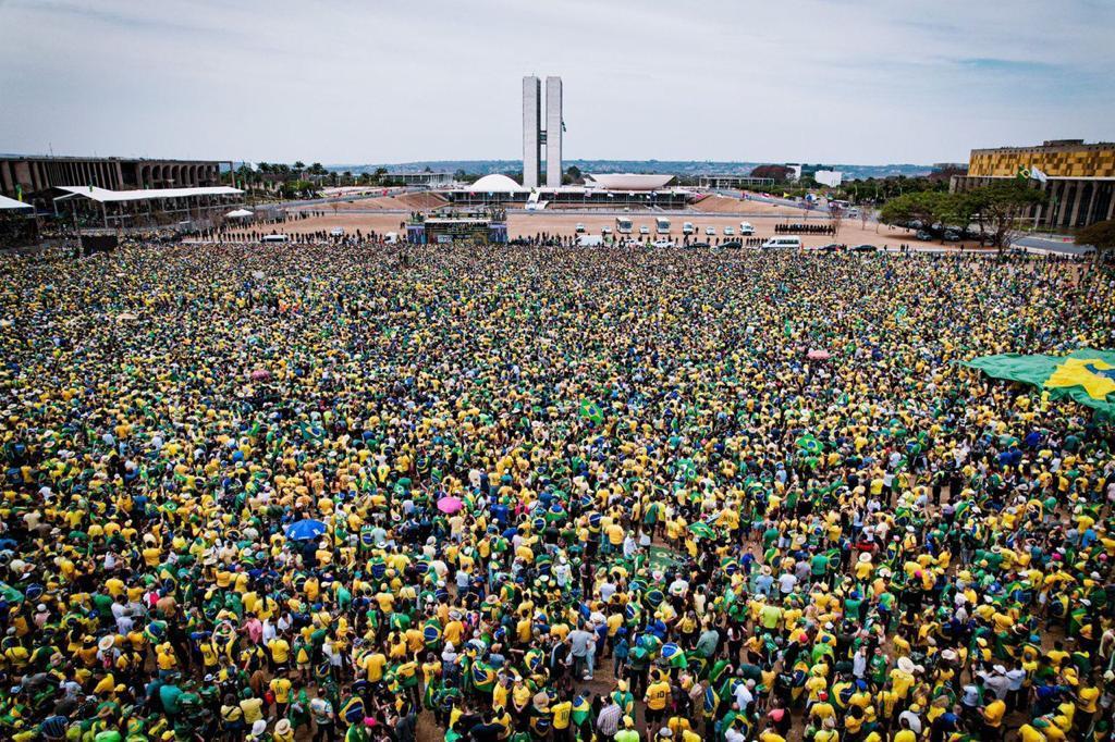 Ato com Bolsonaro em Brasília neste 7 de Setembro (Reprodução)