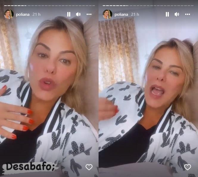 Print do storie de Poliana Rocha falando com os seguidores sobre o assunto.