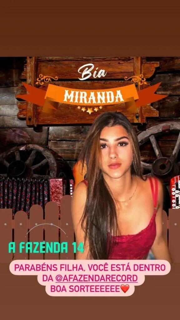 Mãe De Bia Miranda Comenta Participação Da Filha Em Reality Sbt