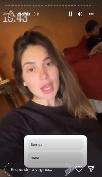 Virginia Fonseca falando com os seguidores nos stories do Instagram.