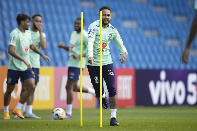Treino da Seleção Brasileira no Estádio Océane em Le Havre