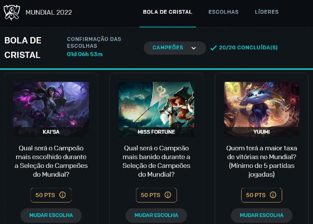 Worlds 2023: Como fazer o Bolão do Mundial de LoL 2023 - Mais Esports