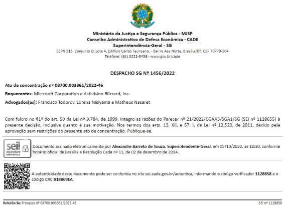 Reino Unido aprova a aquisição da Activision Blizzard pela