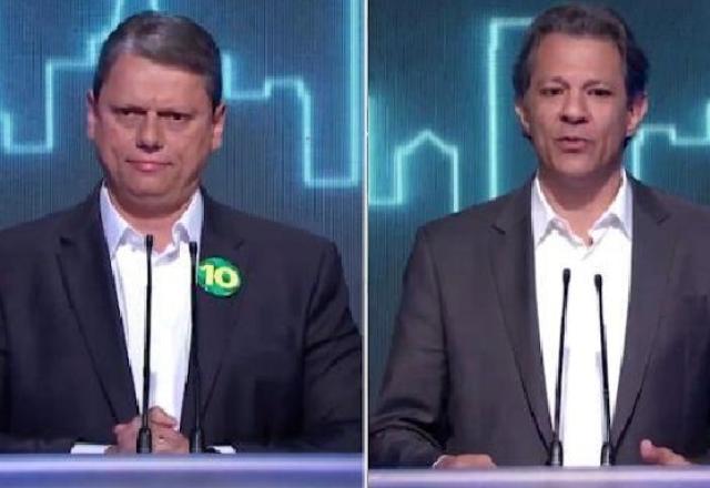 Tarcísio de Freitas à esq. e Fernando Haddad à dir., em montagem (Reprodução)