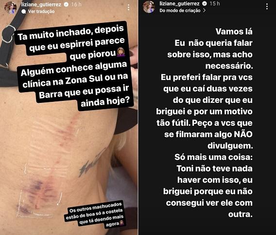 Liziane Gutierrez se envolve em briga por causa do ex