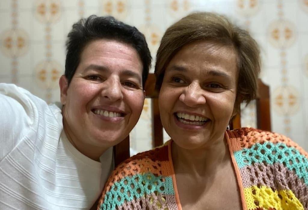 Claudia Rodrigues e a namorada, Adriane Bonato.