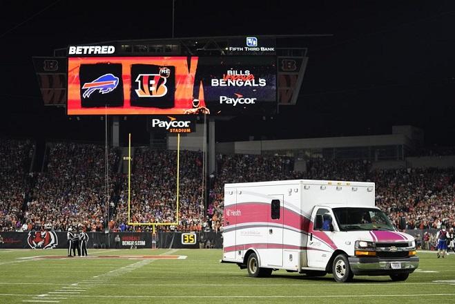 Jogo entre Bills e Bengals precisou ser suspenso por lesão de Damar Hamlin