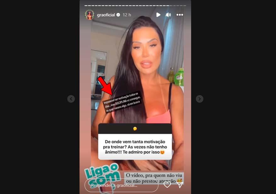 Gracyanne Barbosa comenta polêmica 