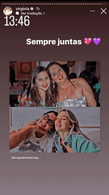 Virginia Fonseca em montagem com sua mãe.