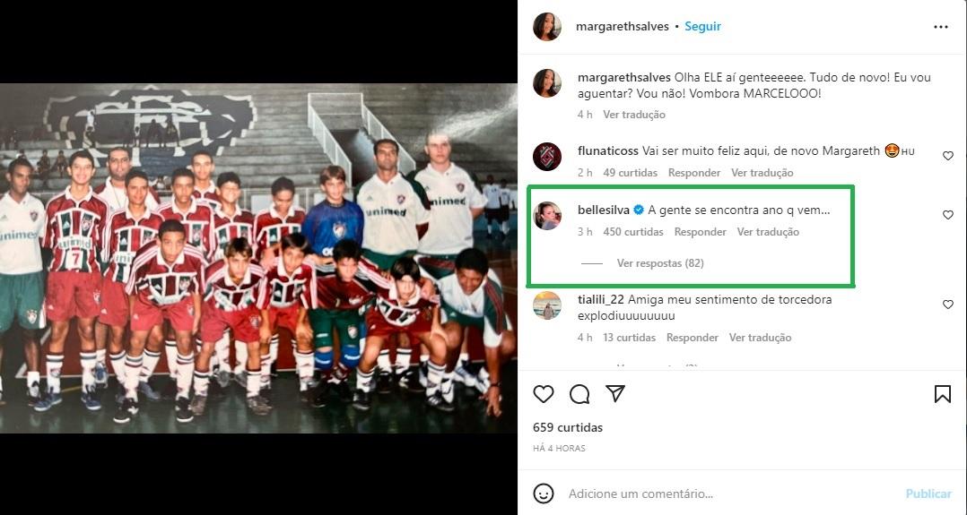 Esposa de Thiago Silva comenta em post de sogra de Marcelo