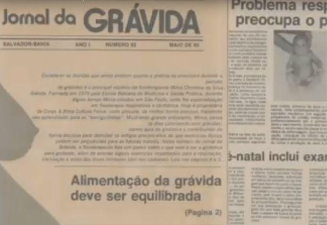 Versão impressa do Jornal da Grávida em 1984