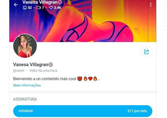 Perfil de Vanessa Villagrán no  OnlyFans