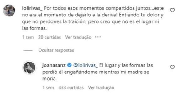 print dos comentários de joana