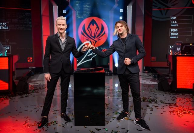 Foto de Rekkles no sorteio do MSI 2023