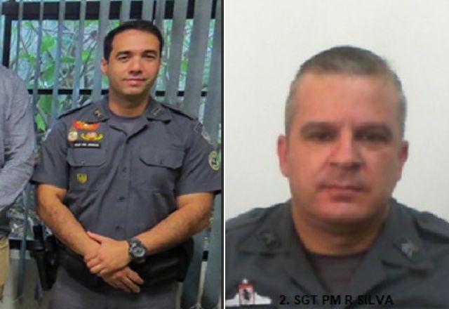 O capitão Josias Justi da Conceição e o sargento Roberto Aparecido da Silva, vítimas do atirador