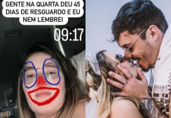 Viih Tube nos stories à esquerda; Viih Tube e Eliezer se beijando à direita