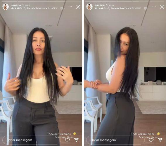 Simaria mostra cabelo natural e sem mega hair nos Stories do Instagram