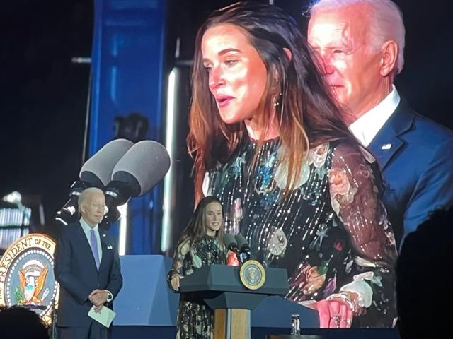 Joe Biden e Ashley Biden (Patrícia Vasconcellos/SBT)