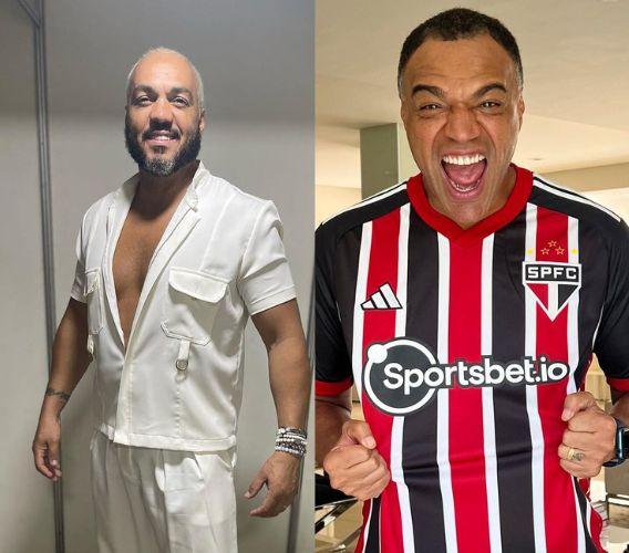 Montagem com duas fotos: Belo à esquerda; Denilson à direita