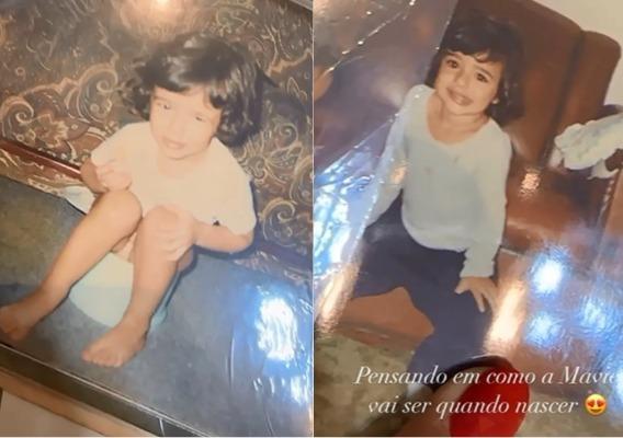 Fotos de Bruna Biancardi como criança no Instagram